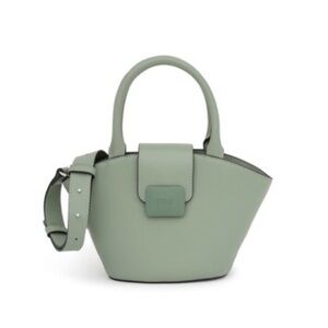 Tous Sage Green Structured Top-Handle Shoulder Bag